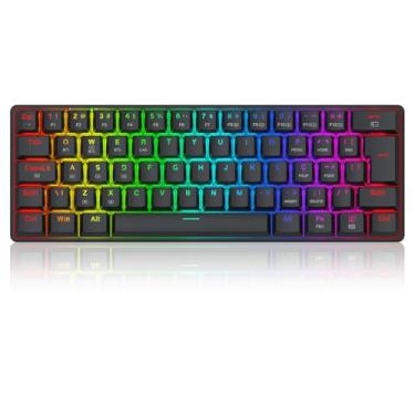 Imagem de Teclado Gamer Redragon Jax Pro RGB Preto 60% Switch Marrom K613-KBS PT-BROWN