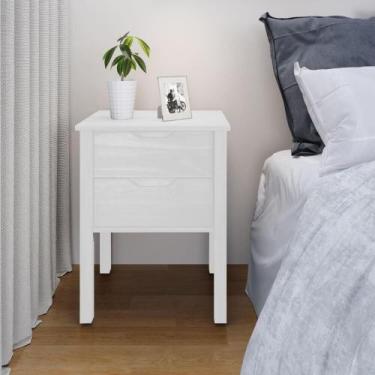 Imagem de Mesa de Cabeceira Maia com 2 Gavetas - Branco - IMPERADOR, Branco