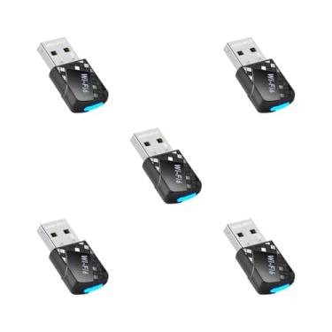 Imagem de Kit 5 Adaptador 2 Em 1 Wifi 6 + Bluetooth 5.4 2,4g 5ghz 900mbps