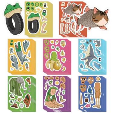 Imagem de 40 adesivos Brainrot, decorações de aniversário Brainrot, adesivos italianos de podridão cerebral adequados para entusiastas de artesanato DIY