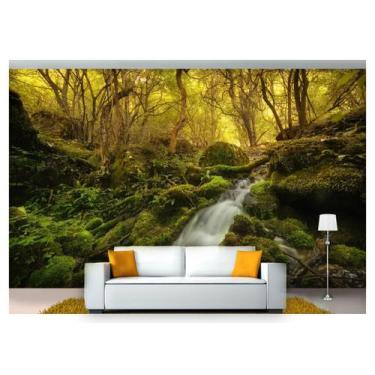 Imagem de Papel De Parede Cachoeira Natureza Outono 3D 6M² Nch136 - Você Decora