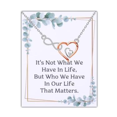 Imagem de CYTING Colar de presente inspirado na amizade It's Not What We Have In Life But Who We Have In Our life That Matter Joias de festa de casamento, Large, Aço inoxidável, Sem Pedra Preciosa