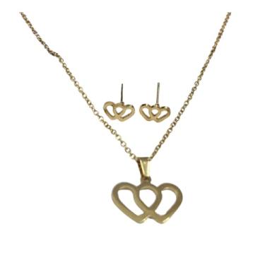 Imagem de BIGNAY Zyrena Gargantilha com pingente infinito fofo e brincos para mulheres, colar de corrente, joias para mulheres.