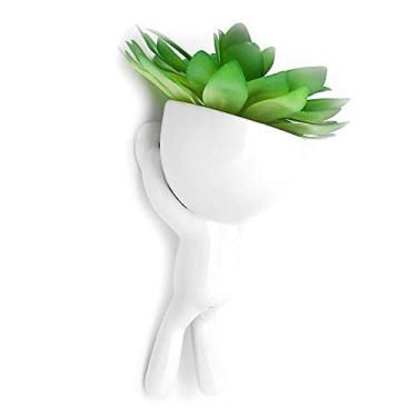 Imagem de Vaso de Parede Cachepot Bob Homenzinho Branco MD1