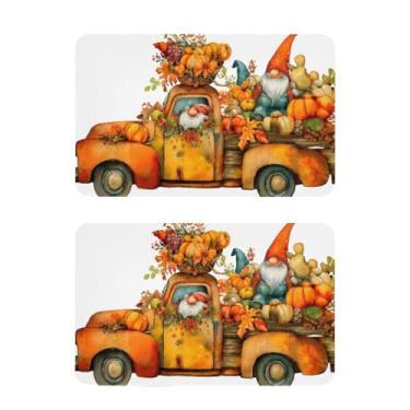 Imagem de Blueangle Conjunto de 2 ímãs de geladeira de gnomos de caminhão vintage - Ímãs decorativos engraçados de geladeira de cozinha - Seguro para lava-louças e decoração magnética durável (175)