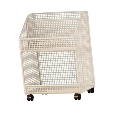 Imagem de WeiLaiKeQi Rack de armazenamento de carrinho de arquivos, carrinho de organizador de arquivos de mesa, estante de livros móveis para banheiro, 2 Camadas
