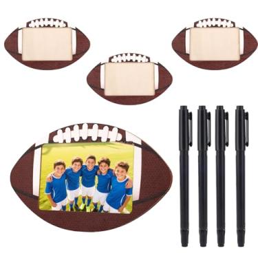 Imagem de 4un. Conjunto Molduras com Bola Assinatura, Molduras Futebol Madeira com Canetas Kit Presente Treinador Futebol e Agradecimento ao Time para Noite dos Formandos