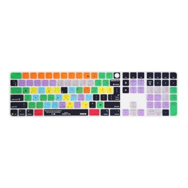 Imagem de XSKN Capa para teclado Ableton Live Shortcuts versão universal UE e EUA para iMac 2024 24 polegadas M4 Magic Keyboard com Touch ID e teclado numérico (A3119)