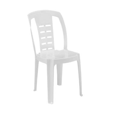 Imagem de Cadeira Plástica Empilhável Luna Branca Pisani