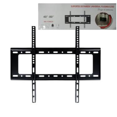 Imagem de Suporte de Parede Fixo para TV 40–80" – Aço Pesado, VESA Universal, Kit Completo de Instalação, Encaixe Rápido, Alta Resistência 75kg, Perfeito para Sala, Quarto e Escritório