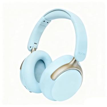 Imagem de Anjetsun Wireless Over Ear Headphones with Mic, 80H Playtime & 800mAh Fast Charge, ANC Noise Cancelling & Transparency Mode, Over The Head Headphones for Work Travel(Open Sky Blue)