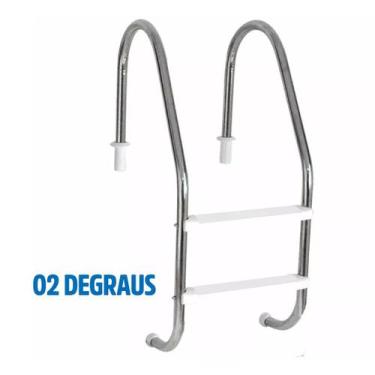 Imagem de Escada Para Piscina Em Aço Inox Com Degraus Abs Reforçada - Supera Ino