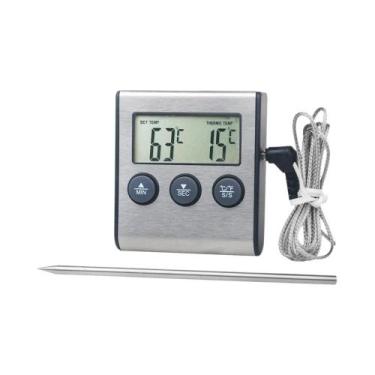 Imagem de Termômetro Digital De Aço Inoxidável Com Alarme Para Medição De Temper