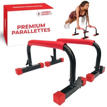 Imagem de Rubberbanditz Parallettes Push Up & Dip Bars | Suporte leve e antiderrapante para Crossfit, Gin stica, Exerc cios de treinamento de peso corporal