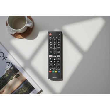 Imagem de AKB75095307 Controle remoto universal para controle remoto LG TV, compatível com todos os modelos da marca LG, compatível com botões de atalho Netflix Prime Video