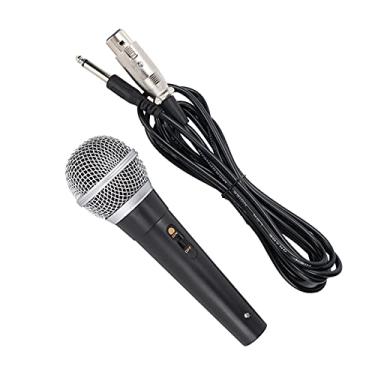 Imagem de KIMISS Telefone Portátil Dinâmico XLR Com Cabo XLR para 1/4 "para Canto e Gravação de karaokê No Palco - Telefone Vocal Com Baixa Distorção para áudio Nítido