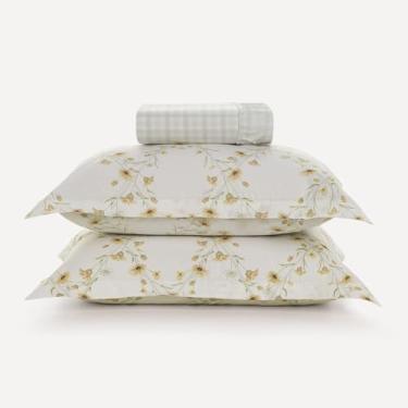 Imagem de Lençol King com Elástico e Fronhas Karsten Florata 200 Fios