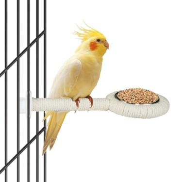 Imagem de ASOCEA Tigelas para gaiola de pássaros, poleiro, copo de alimentação de periquito, alimentador de papagaio, tigela de comida de papagaio, acessório para periquito, periquito, periquito, papagaios