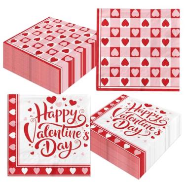 Imagem de Guardanapos de papel de dia dos namorados, suprimentos de festa de dia dos namorados, vermelho, rosa, coração, festa, guardanapo, decorações de dia dos namorados, para casamento, aniversário, cozinha
