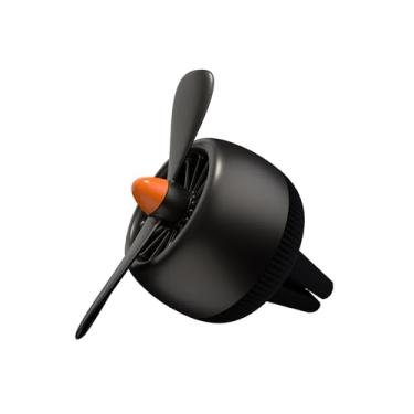 Imagem de INEBIZ Clipe de ventilação para ambientador de carro, difusor de aromaterapia de hélice, com 2 peças de refil de perfume de longa duração (cinza)