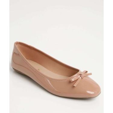 Imagem de Sapatilha Feminina Verniz Bico Redondo Anna Luz-61051, Bege, 36