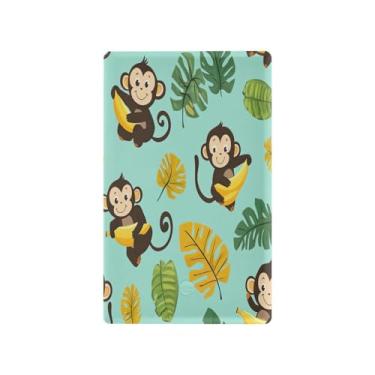 Imagem de Wassud Placa de cobertura para interruptor de luz, capa decorativa de macaco fofo, placa de parede para tomadas elétricas, interruptor único de 11 x 6 cm