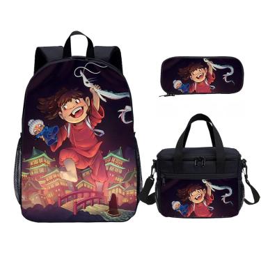 Imagem de Conjunto de mochilas: mochila escolar Chihiro com lápis de ombro