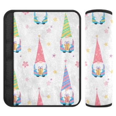 Imagem de Burbuja Capa para cinto de segurança de carro Gnomos Protetor de cinto de segurança de carro macio confortável para alça de ombro de assento, 1 par médio