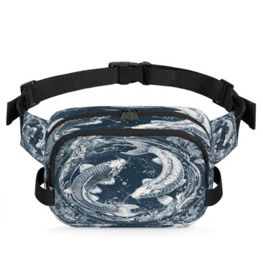 Imagem de Pochete azul retrô borboleta para mulheres e homens com alça ajustável bolsa de cinto bolsa transversal bolsa de peito bolsas de bumbum bolsa tiracolo, Cor 17