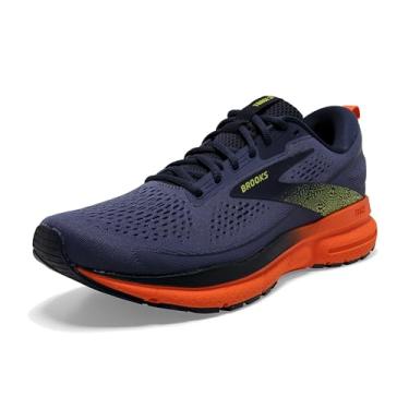 Imagem de Brooks Tênis de corrida masculino Trace 3 Neutral, Íris/laranja vermelha/enxofre, 7