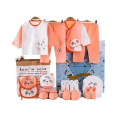 Imagem de Conjunto De Roupas Para Bebê Recém-Nascido 18 Peças 100% Algodão Roupa