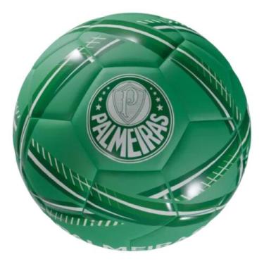 Imagem de Bola Campo Palmeiras Oficial Licenciada Costurada Branco - Verde, Bran