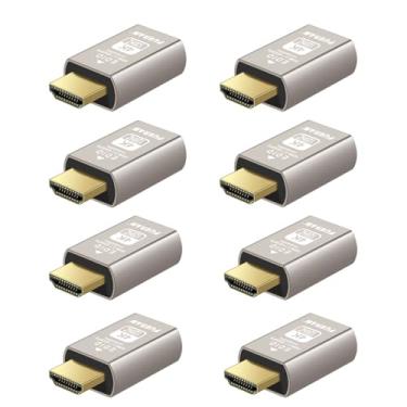 Imagem de Plugue fictício HDMI 2.1 4K 120Hz – Emulador de tela virtual de alta resolução para PC, fones de ouvido VR e adaptador de exibição fantasma sem cabeça EDID para mineração de criptomoedas (4K-120Hz-8P)