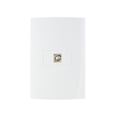 Imagem de Tomada Para Telefone Margirius Sleek Rj11 4 Fios Com Placa E Suporte 4x2 Branca