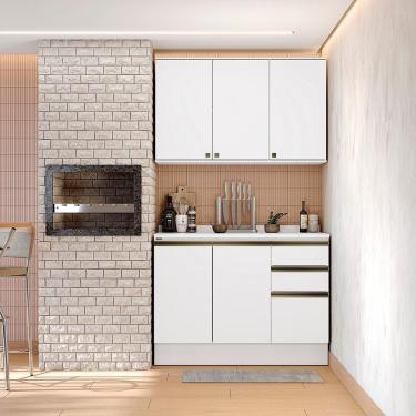 Imagem de Armário De Cozinha Compacta 100% Mdf 120cm Branco Celeste Kappesberg