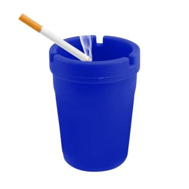 Imagem de MTRPS Cinzeiro de carro sem fumaça, bandeja de cinzeiro de charuto autoextinguível, balde de bumbum portátil, suporte de copo à prova de cheiro, acessório de fumo para caminhão, carro, casa