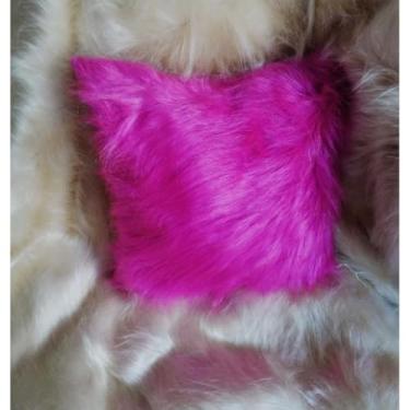 Imagem de Almofada de luxo com enchimento de pelo alto, 45x45(Pink)