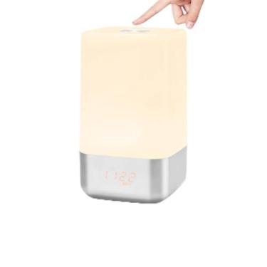 Imagem de Zerodis Wake Up Light Despertador Rádios Relógio Lâmpada de Cabeceira Com 5 Sons 3 Níveis de Brilho Adequado para Dormitório Área de Estar Ala Festa Escritório Wake Up Light Despertador Nascer do Sol
