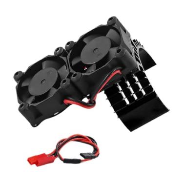 Imagem de Yunhgft Ventilador de Resfriamento de Alumínio para Motor de Carro RC, Acessórios, Dissipador de Calor, Peças de Reposição para Motor, Cabos de Alto Desempenh, Preto