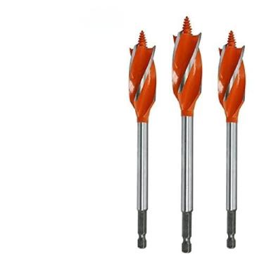 Imagem de 1 pçs 10-25mm conjunto de brocas helicoidais para carpintaria longa quatro ranhuras 6,35mm haste broca de carboneto serra para fechadura de porta ferramentas de entalhamento de madeira, 14mm