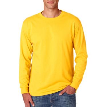 Imagem de Jerzees Adulto 155 g. Camiseta de manga comprida adulto mescla 50/50 algodão/poliéster, Island Yellow, Small