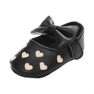 Imagem de Sapatos Para Bebês Meninas Meckior Clássicos Com Laço Em Forma De Cora