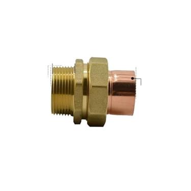 Imagem de SAYOBO DN32 G 1-1/10.2 cm BSPP macho x cobre diâmetro interno 35 mm latão cobre extremidade alimentação união conector adaptador acoplador água gás óleo