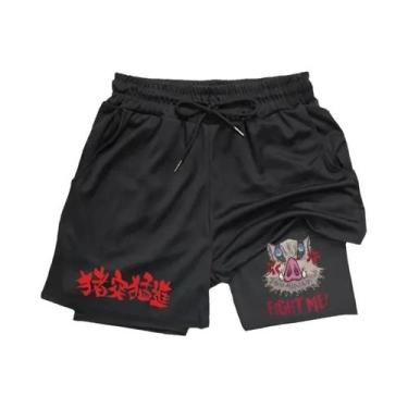 Imagem de Shorts Esportivos Masculinos 2 Em 1 Respirável Camada Dupla Para Corri