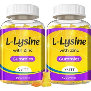 Imagem de Gomas de lisina VAITE 1000 mg com zinco vegano 120 unidades