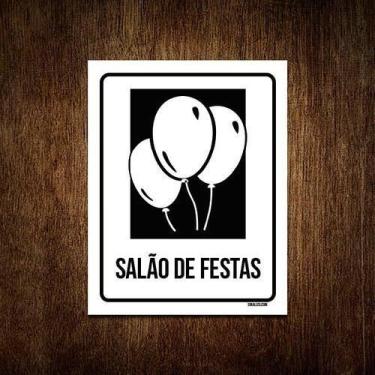 Imagem de Kit 5 Placas Condomínio Ambiente Salão De Festas - Sinalico.Com