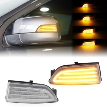 Imagem de Luzes de seta sequenciais de LED âmbar para Ford Ranger Lariat 2012-2019 T6 Raptor Wildtrak 2019-2019 Everest U375 UA 2015-2019, lente transparente