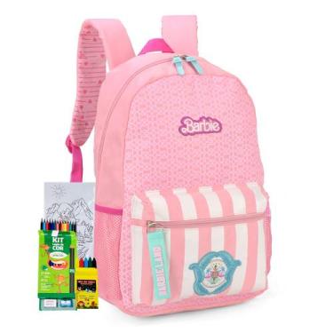 Imagem de Mochila Barbie Oficial Princesa Unicornio Sereia Holográfica Retro Men