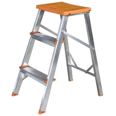 Imagem de Escada banqueta estrutura em alumínio resistente seguro antiderrapante