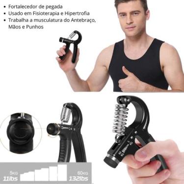 Imagem de Hand Grip Com Mola Ajustável 5kg A 60kg Anti Stress